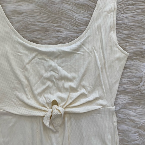 L*space White Ribbed Sleeveless Scoop Neck Topanga Tie Front Dress Revolve - Picture 3 of 11